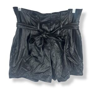 Commando Faux‎ Leather Paperbag Shorts Black Womens Size Medium Edgy Punk Baddie